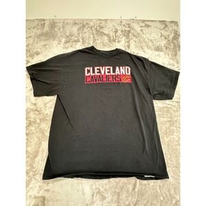 Lebron James #23 Cleveland Cavaliers T Shirt Mens 2XL Black Majestic Cotton EUC